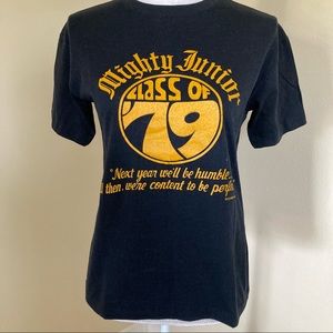 Vintage 1970s Mighty Junior Class of '79  High School Tee Shirt